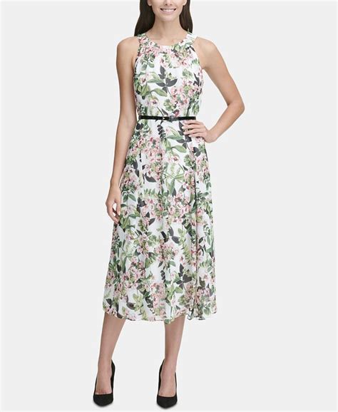 tommy hilfiger floral midi dress.